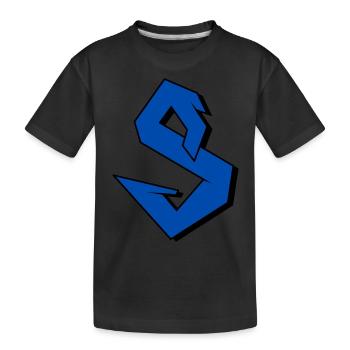S Logo - Kids' Premium Organic T-Shirt - black - Front