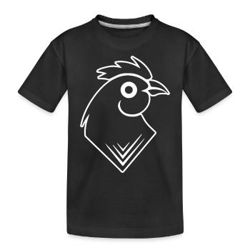 Poulet Poulailler Volaille Coq Ferme - T-shirt bio Premium Enfant - noir - Devant