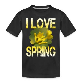 J’adore le printemps Frühling - T-shirt bio Premium Enfant - noir - Devant