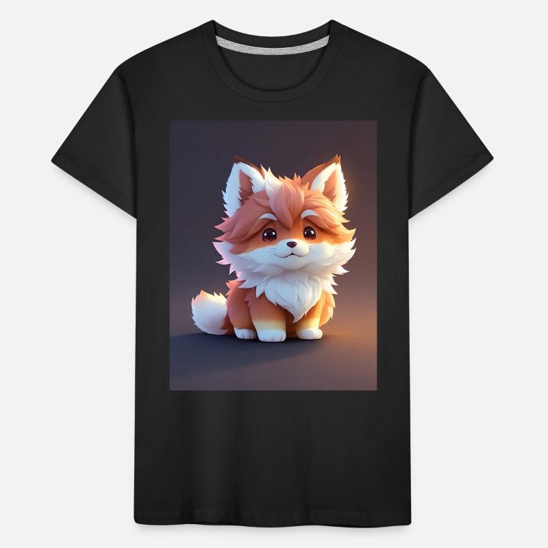 Chibi Kitsune Un joli design de renard d’anime T-shirt bio Premium Enfant