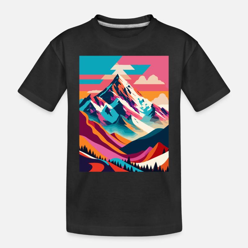 Berg - Kinder Premium Bio T-Shirt - Schwarz