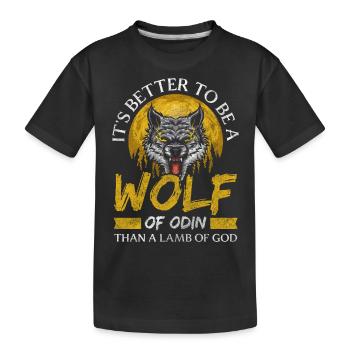 Symboles des dieux vikings - T-shirt bio Premium Enfant - noir - Devant