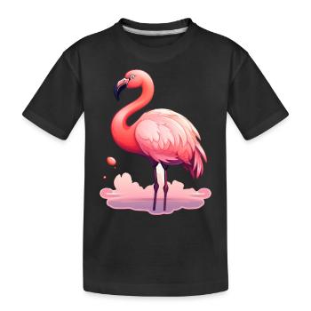 Flaming - Kids' Premium Organic T-Shirt - black - Front