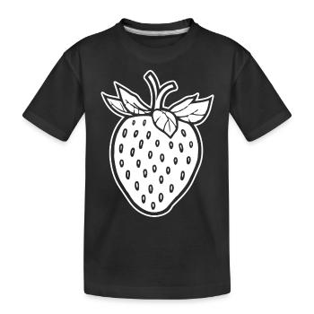 Strawberry Fruit Fruit - Kids' Premium Organic T-Shirt - black - Front