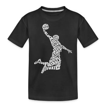 Basketball Retro Team Player Slam Dunk Vintage - Kids' Premium Organic T-Shirt - black - Front
