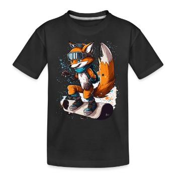 Foxy Fresh - Kids' Premium Organic T-Shirt - black - Front