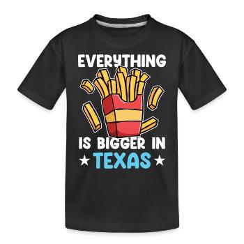 Des frites texanes conçues pour les fiers Texans - T-shirt bio Premium Enfant - noir - Devant