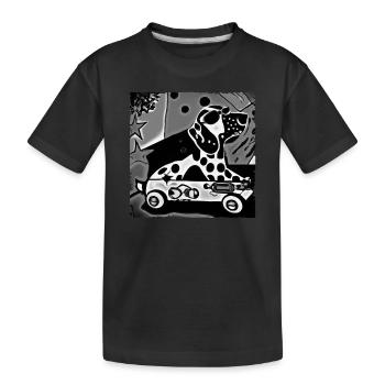 PopArtHund Kopie - Kinder Premium Bio T-Shirt - Schwarz - Vorne