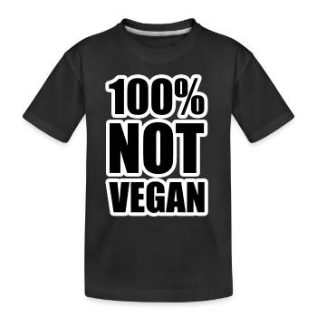 Pas / Pas végétalien / Nutrition / Voir / Dicter - T-shirt bio Premium Enfant - noir - Devant