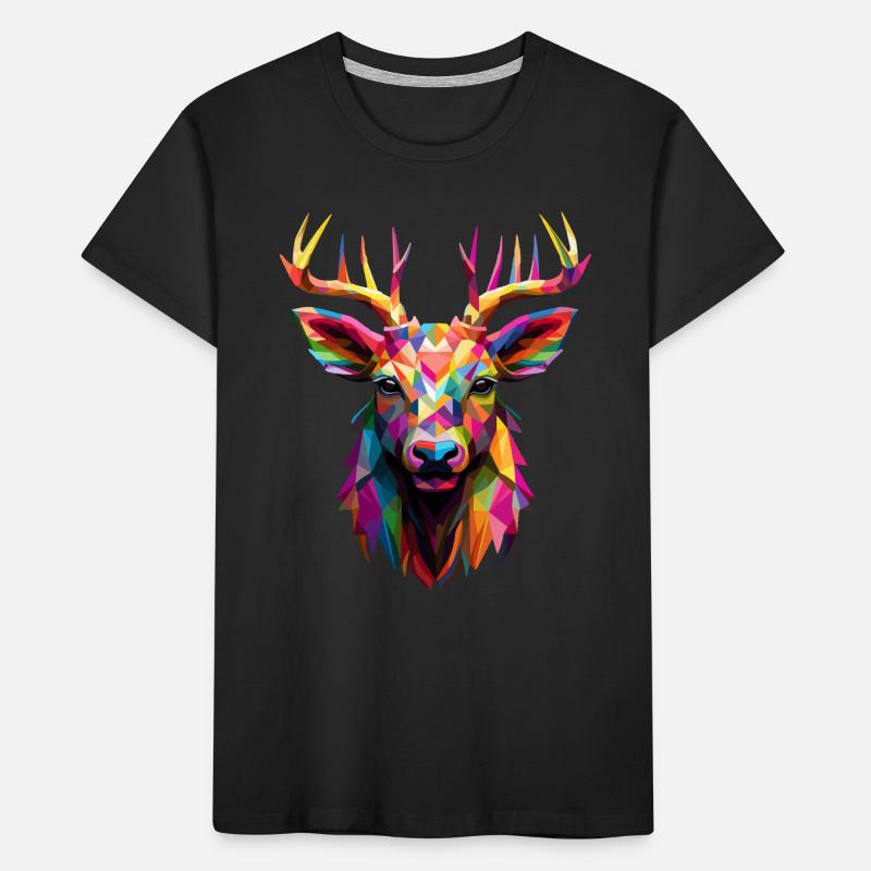 Colorful deer antlers Kids' Premium Organic T-Shirt
