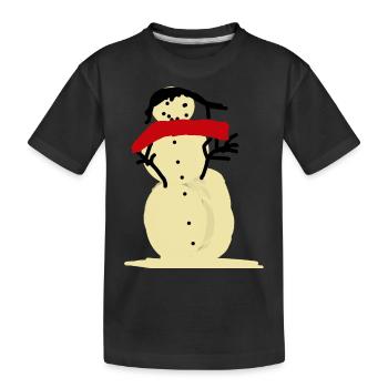 Bonhomme de neige - T-shirt bio Premium Enfant - noir - Devant