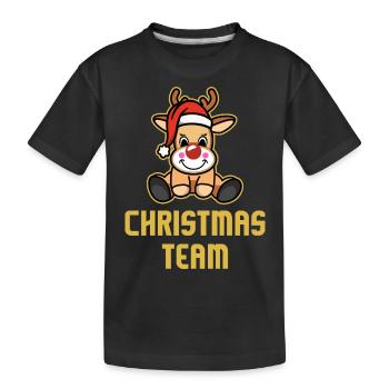 Christmas Team - Kinder Premium Bio T-Shirt - Schwarz - Vorne