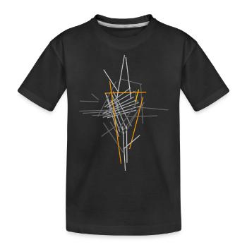 abstrakt - Kinder Premium Bio T-Shirt - Schwarz - Vorne