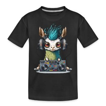 Llama Groove Records - T-shirt bio Premium Enfant - noir - Devant