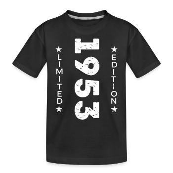 1953 LIMITIERTE AUFLAGE - Kinder Premium Bio T-Shirt - Schwarz - Vorne