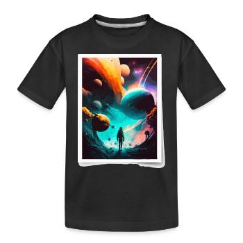 Cosmic Journey - Kids' Premium Organic T-Shirt - black - Front