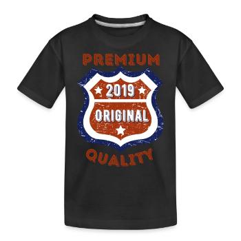 Qualité premium 2019 - T-shirt bio Premium Enfant - noir - Devant