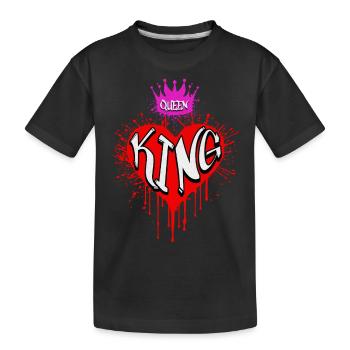 Déclaration d’amour d’Elle à Lui !! @ Markus - T-shirt bio Premium Enfant - noir - Devant