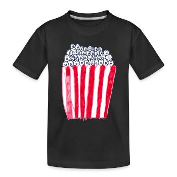 Popcorn - Kids' Premium Organic T-Shirt - black - Front