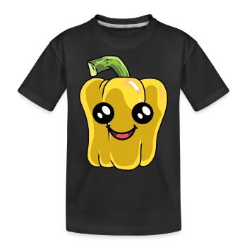 Peppers, Vegetables, Cuisine, Vegetarian, Cooking, Hobby Chef - Kids' Premium Organic T-Shirt - black - Front