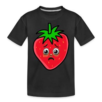 Fraise Fraises Fruits - T-shirt bio Premium Enfant - noir - Devant