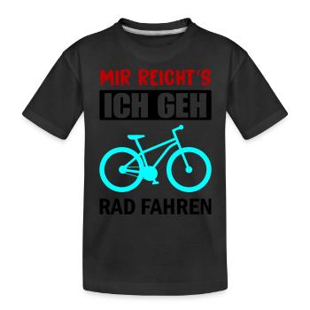 J’en ai assez du vélo - T-shirt bio Premium Enfant - noir - Devant