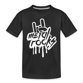 Heavy Metal Rocks Hard Rock Musique Graffiti Spray - T-shirt bio Premium Enfant - noir - Devant