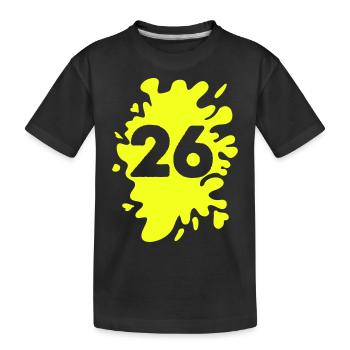 Klecks 26 - Kinder Premium Bio T-Shirt - Schwarz - Vorne