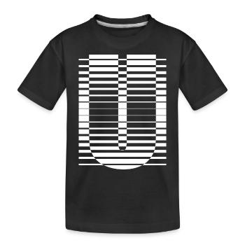 INITIAL U - Kids' Premium Organic T-Shirt - black - Front
