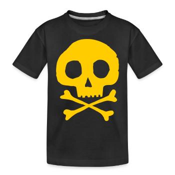 Crâne et os - T-shirt bio Premium Enfant - noir - Devant