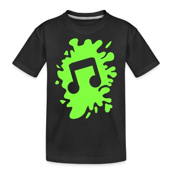 Blobs de notes de musique - T-shirt bio Premium Enfant - noir - Devant