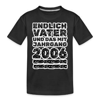Geboren 2006 - Kinder Premium Bio T-Shirt - Schwarz - Vorne