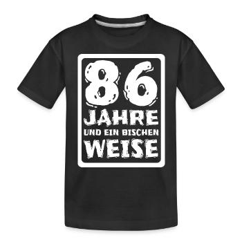 86 - Kinder Premium Bio T-Shirt - Schwarz - Vorne