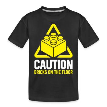 Brick Builder Brick Building Master Builder - Kids' Premium Organic T-Shirt - black - Front