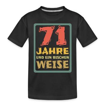 71 - Kinder Premium Bio T-Shirt - Schwarz - Vorne