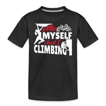 Escalade de bloc Escalade de rocher Escalade - T-shirt bio Premium Enfant - noir - Devant