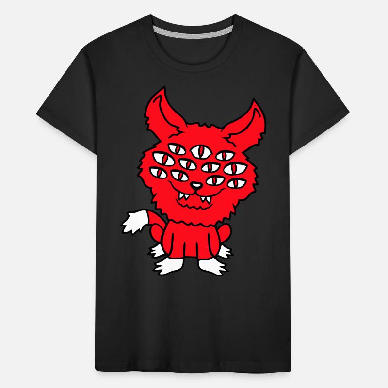 Cat Demon Many Eyes Devil Hell Evil Monster Kids' Premium Organic T-Shirt