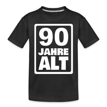 90 - Kids' Premium Organic T-Shirt - black - Front