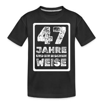 47 - Kinder Premium Bio T-Shirt - Schwarz - Vorne