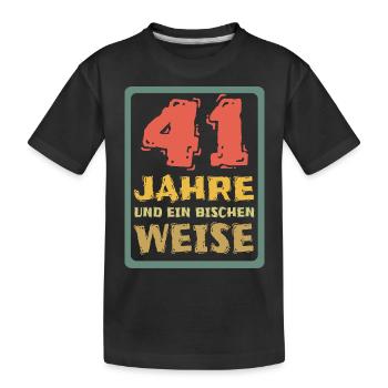 Proverb 41 - Kids' Premium Organic T-Shirt - black - Front
