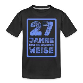 27 - Kinder Premium Bio T-Shirt - Schwarz - Vorne