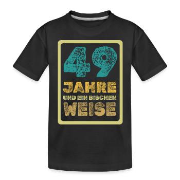 49 - Kinder Premium Bio T-Shirt - Schwarz - Vorne