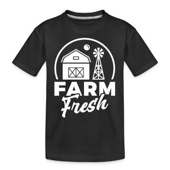 Farm Sweet Farm Geschenk Spruch Bauer Landleben - Kinder Premium Bio T-Shirt - Schwarz - Vorne