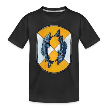 Coat of arms Pisces - Kids' Premium Organic T-Shirt - black - Front