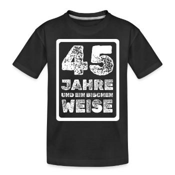 45 - Kinder Premium Bio T-Shirt - Schwarz - Vorne