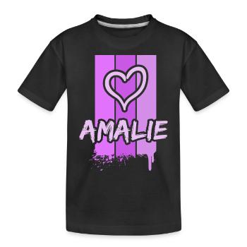 Geschenk für Amalie - Kinder Premium Bio T-Shirt - Schwarz - Vorne
