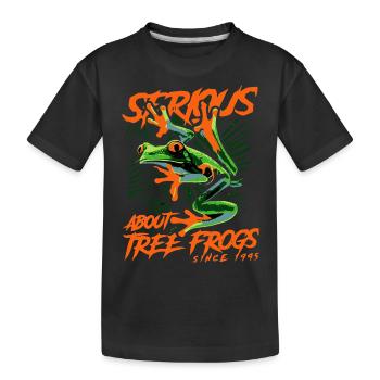 S’intéresse sérieusement aux rainettes aux yeux rouges depuis 1941 - T-shirt bio Premium Enfant - noir - Devant