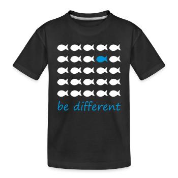 être différent - T-shirt bio Premium Enfant - noir - Devant