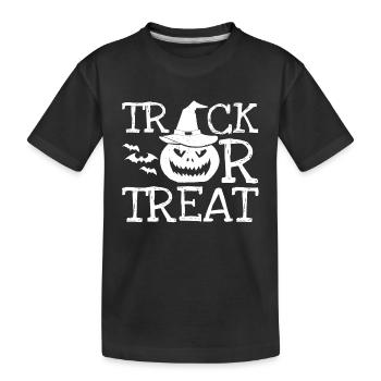Effrayant Halloween Costume shirt Trick Treat 1 - T-shirt bio Premium Enfant - noir - Devant