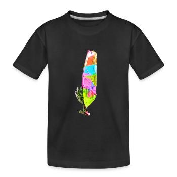 Bunter Windsurfer - T-shirt bio Premium Enfant - noir - Devant